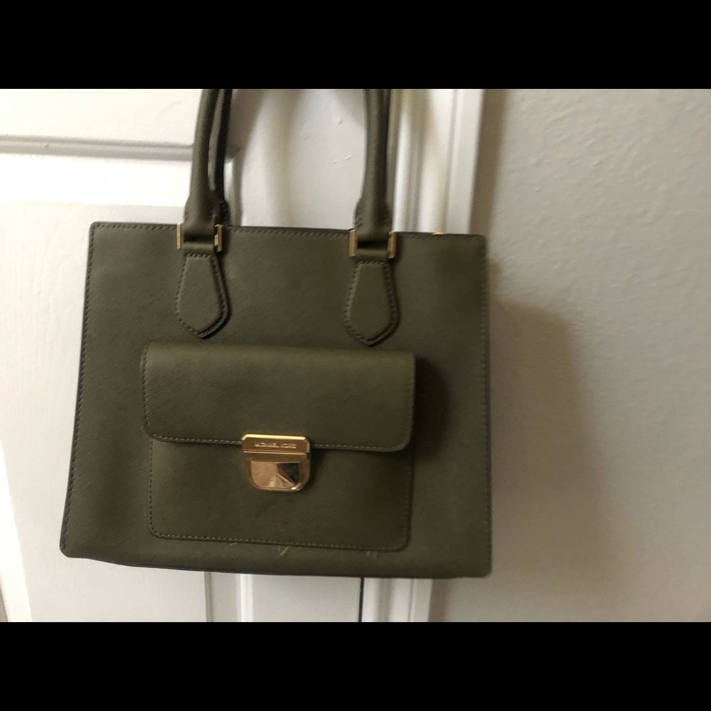 Green Michael Kors purse